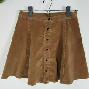 Brandy Mellville Brown Button Up Skirt Sz XS or S